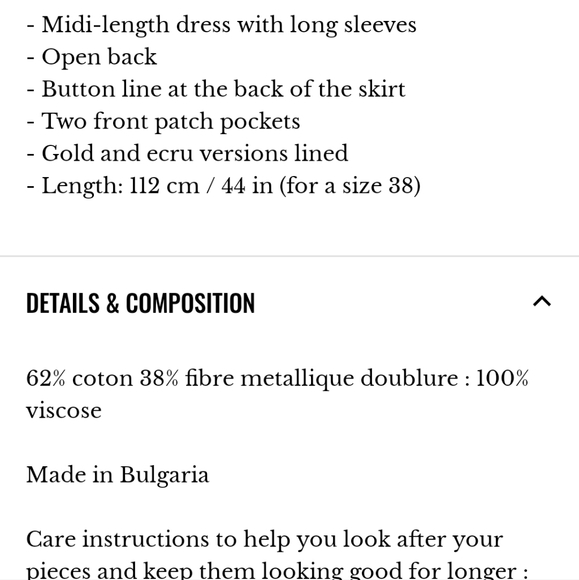 Sezane Gold Midi Dress - Picture 10 of 16